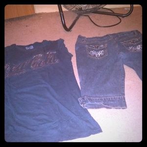 Coca cola top matching capris